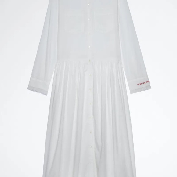 Zadig & Voltaire Ruthy Judo Shirtdress in Medium - Picture 5 of 6
